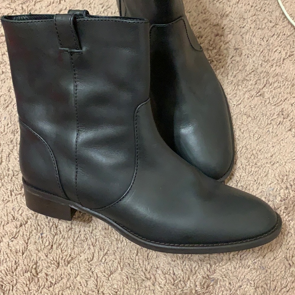 NEW Jcrew black leather Chelsea boot